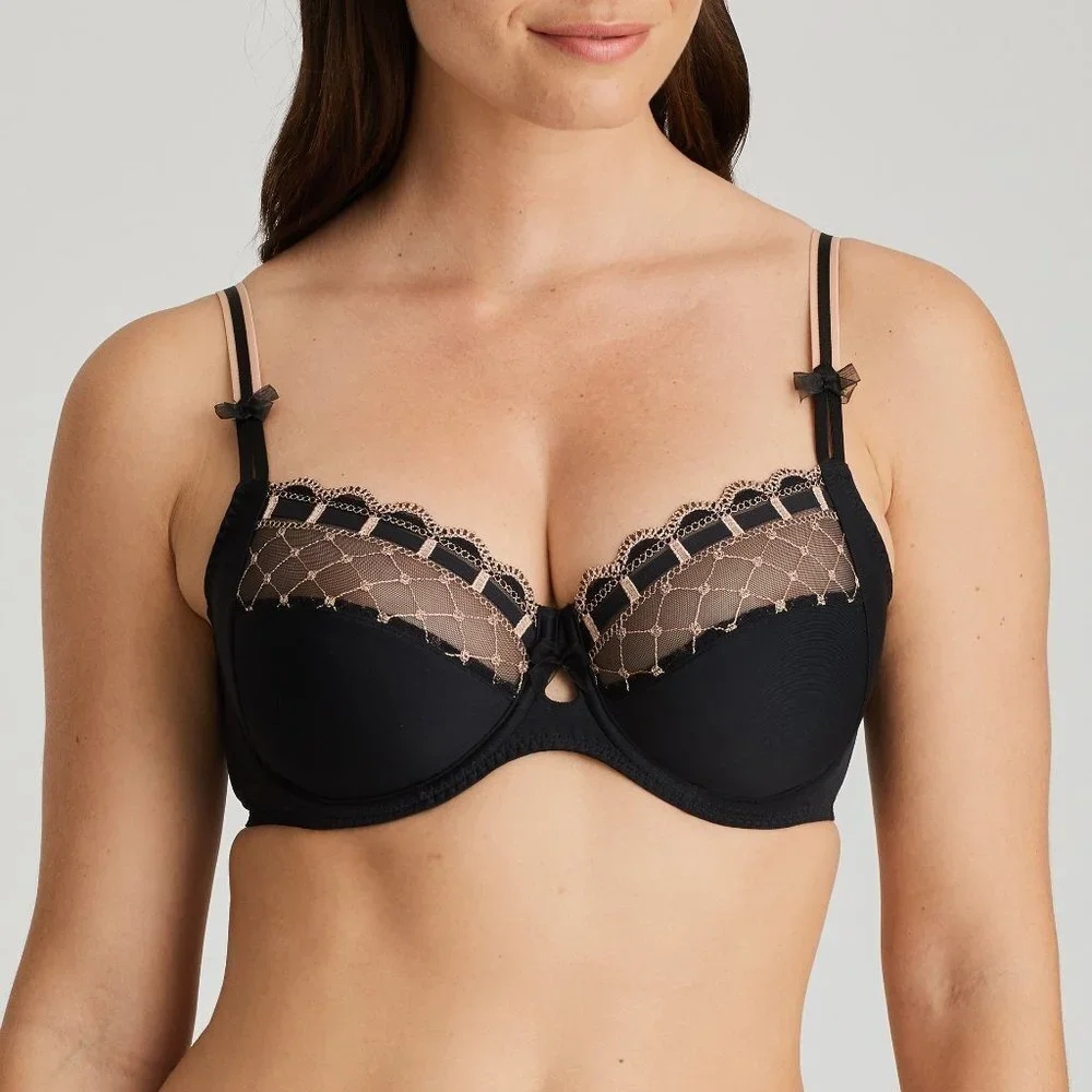 Prima Donna Twist A La Folie Bra - Color Celebration Black w/ Pink Accent